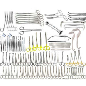 Juego de Instrumentos Quirúrgicos para Laparotomía Básica de 104 Piezas, Cirugía Abierta, Acero Inoxidable, Aprobado por Dentavex - Product Image 1