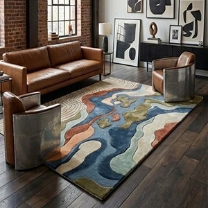 Creative Abstract Carpet Modern Hand Tufted Soft Area Rug for Bedroom Living Room Artistic Decorative Nordic Indoor <b>Floor</b> Mat - Product Image 5