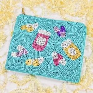 Monedero de moda con diseño de playa y cuentas de semillas personalizadas, con cierre de cremallera - Product Image 6