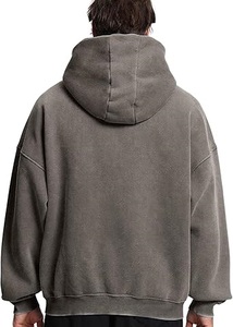 Mens Heavyweight Acid Wash Oversized Hoodie Vintage Sun Faded <b>Sweatshirt</b> Streetwear French Terry Pullover Zipper Up Hoodie - Product Image 4
