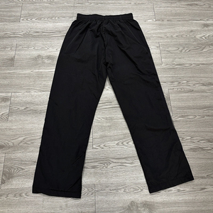Men's Black Straight Vintage Woolen Sweatpants Elastic Waist Drawstring Casual Lightweight with Side Pockets Autumn Wear - Product Image 6