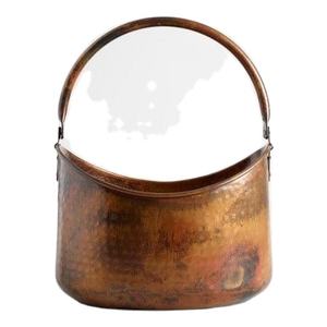 Cesto de metal antiguo de cobre Diseño Cubo decorativo Decoración para el hogar Nuevo diseño Más vendido con mango - Product Image 1