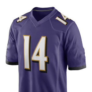 Hot Selling OEM Service <b>Cheap</b> Price Breathable Short Sleeve American Football Jersey 100% Polyester Lightweight Custom Team Name - Product Image 3