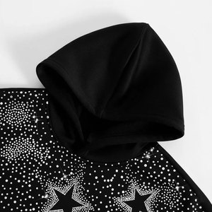 Ensemble de survêtement polaire oversize zippé pour homme avec strass, broderie effet vieilli, comprenant un sweat à capuche et un short de jogging - Product Image 5