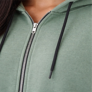 Women Plain full Zipper Hoodie Comfortable fabric Cotton <b>Fleece</b> Hooded <b>Jacket</b> With Front Pockets Hoodie for Women - Product Image 4
