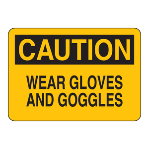 Señal de seguridad: Uso de guantes y gafas protectoras para laboratorios y áreas industriales - Product Image 1