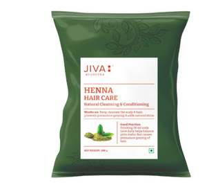 Polvo para el Cuidado del Cabello Jiva Henna 200 g - Paquete de 2 (400 g) |   100% Puro y Natural |   Limpia y Nutre el Cabello y las Raíces - Product Image 2