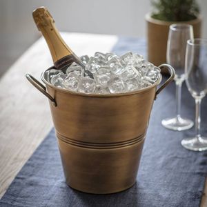 Classic Brass Ice Basket For Cocktail Bar Elegant Metal Ice Bucket For Ice Storage Party <b>Serving</b> Home Bar - Product Image 1