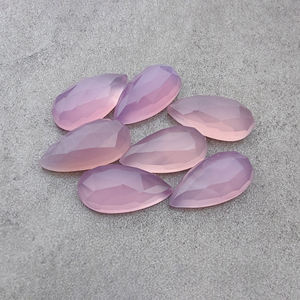 Pierre précieuse naturelle calibrée en forme de poire, lavande chalcédoine AAA+, pour la fabrication de bijoux - Product Image 4