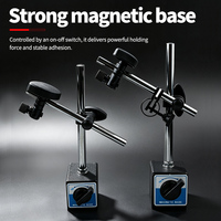 Indicateur de cadran mécanique 0-10 mm 0,01 mm avec base magnétique et support de bras réglable pour l'inspection de machines-outils (tour)