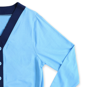 Unisex Winter Sky Blue Royal Blue Wool/Cashmere Blend Knitted <b>Cardigan</b> Custom V Neck Front Best University Sororities Sweater - Product Image 5