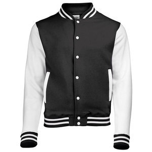 Chaquetas Deportivas Personalizadas al por Mayor para Hombre, Chaqueta Varsity de Satén con Cuello Alto Delgado en Blanco y Azul para el Equipo Warriors Starter - Product Image 6