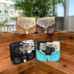 Bolso de diseñador de marca para mujer, nuevo bolso cruzado de cuero de vaca con grabado láser para mujer, bolso de hombro de tendencia occidental - Product Image 4