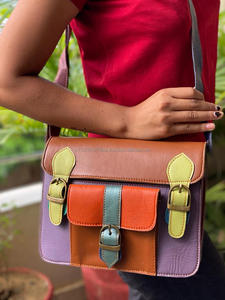 Hot Selling Recycled Leather Handbag High Quality <b>Ladies</b> Purse Women Stylish Colorful Shoulder Bag - Product Image 4