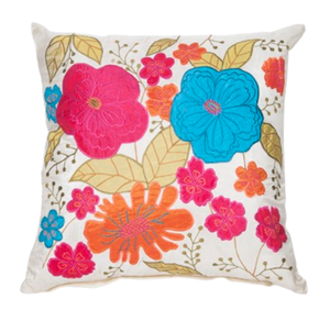 Housse de coussin en coton brodé et cuir, douce, durable, respirante, moderne, pour le salon, décoration de la maison - Product Image 1