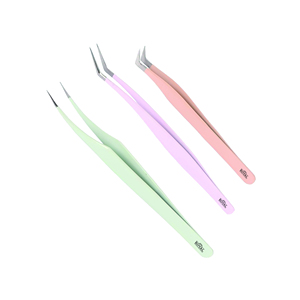 Pinzas para Pestañas al por Mayor con Empuñadura de Diamantes en Oro Rosa, Herramienta de Accesorios con Logotipo Personalizado para Marca Privada, Pinzas para Pestañas al por Mayor con Marca Privada - Product Image 4