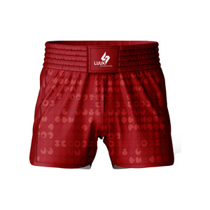 LUUK International 2026 Pantalones Cortos de Boxeo Tailandés Modernos para Muay Thai y MMA, con Logotipo Frontal, 100% Poliéster, Transpirables, Unisex, de Alta Calidad - Product Image 2