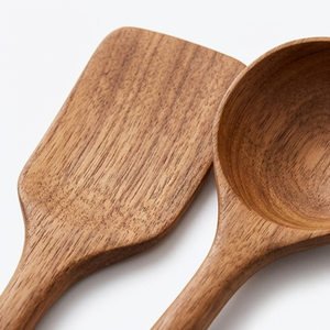 Juego de Utensilios de Cocina de Madera de Teca de Lujo ARTERRA, Espátula de Mango Largo, Cuchara Antiadherente con Soporte, Ecológico - Product Image 4