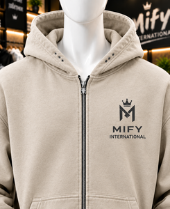 Nouveau sweat à capuche streetwear premium en gros avec logo imprimé sur mesure, sweat à capuche zippé surdimensionné pour hommes - Product Image 6