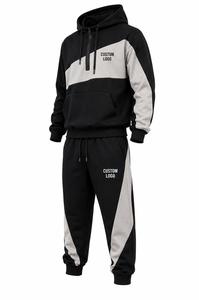 Conjunto Deportivo Personalizado para Hombre con Capucha, Bloques de Color, Manga Larga, Ropa Deportiva Informal con Pantalones con Cordón, Logotipo Personalizado, Sudadera con Capucha Personalizada - Product Image 4
