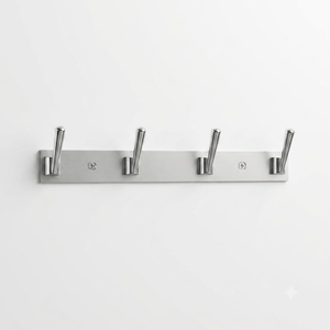 Gancho de Acero Inoxidable Moderno de 4 Pines Ajustable SS202 para Colgar en la Pared, Resistente a la Corrosión, para Baño y Cocina - Product Image 1