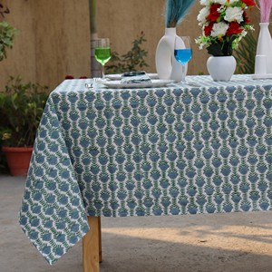 Custom Size Elegant Indian Print <b>Tablecloth</b> Ethnic Design Printed Rectangular Table Cloth <b>Rectangle</b> - Product Image 1