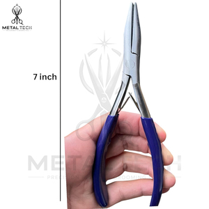 Hair Extension 7 Flat-Tip Fusion Bond Tool with Textured Grip Teeth, Bead & Keratin Extension Install and Removal <b>Clamp</b> - Product Image 4