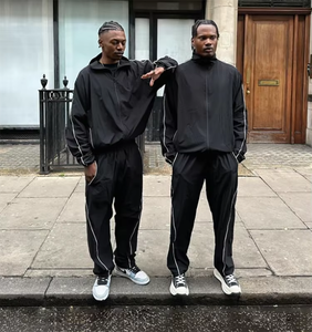 OEM Custom Piping Sports Wind Breaker Track Suit NYLON Windbreaker <b>Tracksuit</b> for Men - Product Image 6