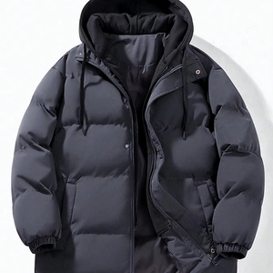 Chaqueta Acolchada Ligera de Diseño Personalizado para Hombre, Cortavientos de Invierno, Tallas Grandes, Poliéster - Product Image 1