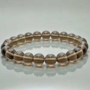 Natural Smoky Quartz 8mm Smooth Round AA Grade Gemstone Beads Stretch <b>Bracelet</b> <b>Healing</b> Jewelry Wholesale - Product Image 3