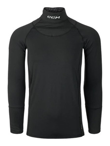 Camiseta Deportiva Azul con Protección para el Cuello, Resistente a Cortes, Manga Larga, Negra, Compresión para Hockey, Talla Senior XS, Poliéster/Algodón, Atlética - Product Image 3