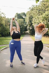Leggings de Talla Grande para Mujer, Corte Curvo, Cintura Alta Elástica, Transpirables, Hasta la Rodilla, 180g, Color Sólido, Casuales, para Entrenamiento, ODM - Product Image 2