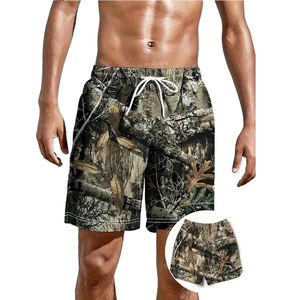NUEVOS Pantalones Cortos Deportivos de Camuflaje Personalizados al por Mayor, Casuales, para Caza, Unisex, 100% Poliéster, Resistentes al Viento, con Cierre de Cordón - Product Image 3