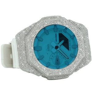 Octagonal Iced Metal <b>Watch</b> <b>Case</b> Mod Kit Stainless Steel Luxury Urban Fashion Hip Hop Statement Timepiece Frame Upgrade - Product Image 2