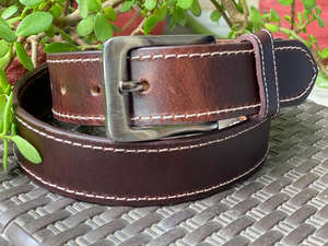 New Stylish <b>and</b> Casual Handmade Real Genuine Leather Classic Men's Belt Personalized Full Grain Distressed Real Leather Men Belt - Product Image 2