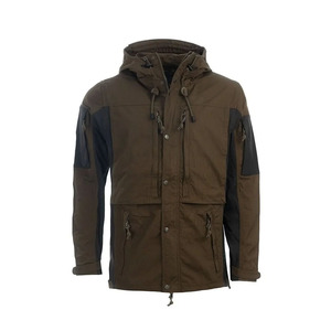 Men'<b>s</b> Brown Soft Shell Hooded <b>Jacket</b> With Zip Fly Pockets Regular Fit Water Resistant Outdoor Use Autumn Wear - Product Image 1
