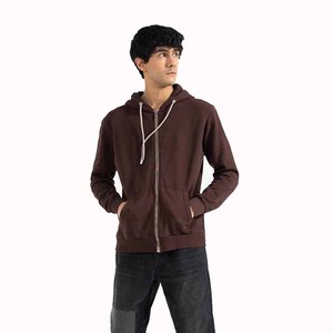 Ventes en gros de sweats à capuche zippés personnalisés élégants pour hommes, avec fermeture éclair intégrale et logo, sweats à capuche zippés en coton mélangé - Product Image 2