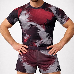 Conjunto de Rash Guard MMA Personalizado 2026, Camiseta de Compresión para Gimnasio y Fitness, Pantalones Cortos de Lucha, Ropa Deportiva para Entrenamiento de Grappling Sin Gi - Product Image 6