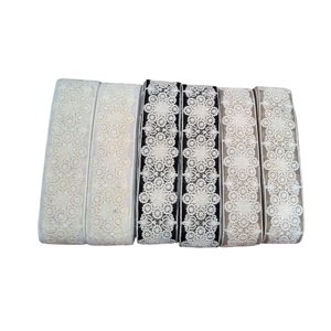 Rubans en dentelle filet faits main de haute qualité, brodés de sequins, pour robe de jarretière, prix de gros, export Inde, décoration - Product Image 1