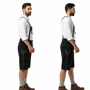 Costume Lederhosen pour homme Oktoberfest, en daim premium, tenue traditionnelle bavaroise allemande avec logo personnalisé OEM - Product Image 2