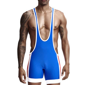 <b>Men</b> Sports Wrestling <b>Singlets</b> Lightweight Stretchable Fabric <b>For</b> Training Practice Gym Workout And Competition Wear - Product Image 1