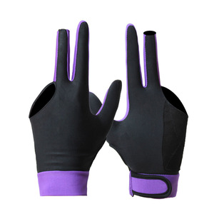 Gants de billard unisexes lisses à trois doigts, élastiques et respirants, protection pour le poignet du joueur - Product Image 4