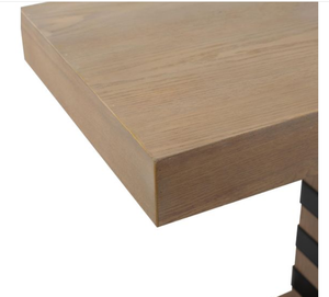 Table console en bois, table d'entrée, table de canapé, table d'appoint moderne pour couloir avec plateau en bois et base en métal - Product Image 5