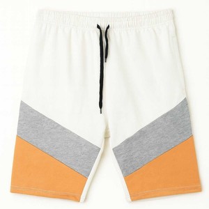 Custom Poly/Cotton Terry Shorts Drawstring Elastic Waist White Black Gray Color Panelled Casual Sporty Style Breathable <b>GYM</b> - Product Image 3