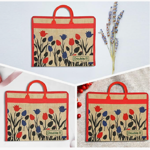 Premium Reusable Jute Grocery Tote <b>Bag</b> <b>Large</b> Eco Shopping Carry <b>Bag</b> with Reinforced Handles for <b>Beach</b> Market and Travel - Product Image 3