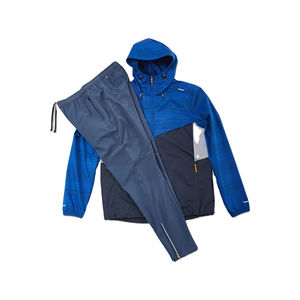 Ensemble de survêtement bleu pour homme, best-seller, avec veste coupe-vent à capuche et fermeture éclair intégrale et pantalon de jogging, vêtements de sport d'extérieur - Product Image 5