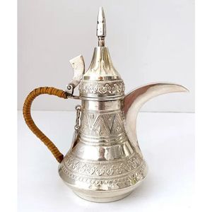 Antique Arabic Tea & Coffee <b>Kettle</b> Gold Polish Stainless Steel Long Spout - Product Image 6