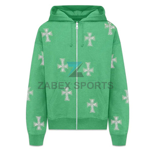 Sudadera con Pedrería Personalizada para Hombre, Ropa de Moda, Sudadera con Pedrería de Alta Calidad para Hombre, OEM - Product Image 1