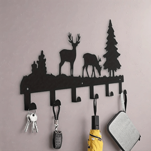 Ganci da Parete Neri Opachi per Montaggio Adesivo Resistente - Riutilizzabili per Organizzazione di Ingresso, Bagno e Cucina - Product Image 4