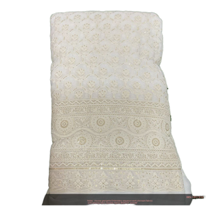 Viscose Georgette Brodé Sherwani et Lehenga Set Multicolore Plaid Séquence Travail Dyeble Tissu avec un Design Complexe - Product Image 1